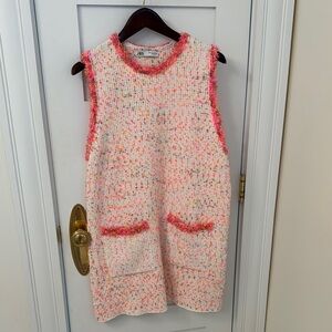 Zara Multicolor Tweed Sleeveless Dress